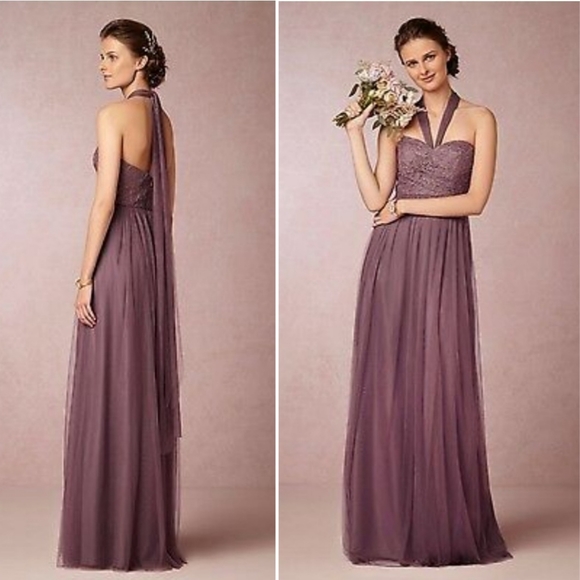 Jenny Yoo for BHLDN Juliette Gown in Light Plum - Picture 1 of 9
